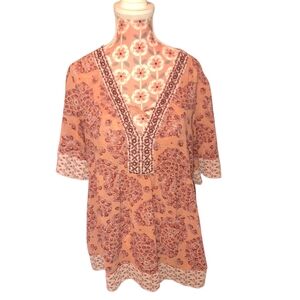 Knox Rose Mixed Media Blouse